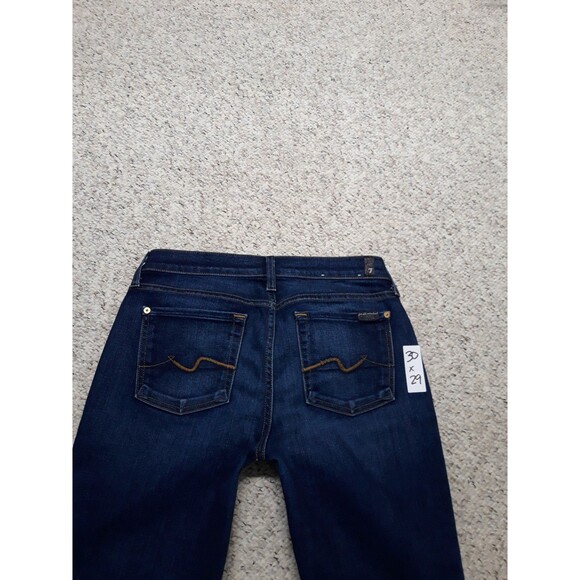 30  7 For All Mankind Midrise The Skinny Dark Wash - Picture 5 of 9